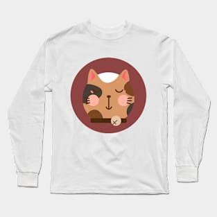 cute drawn kitty cat design 6 Long Sleeve T-Shirt